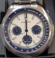 Bulova Lunar Pilot Archive 98K112 Chrono Silver Dial Men's Watch *BRAND NEW*