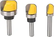 ANKROYU 3 PCS Router Bit, Round Milling Cutter with 8 Shank, Face Milling Cutter with Bearing, T Shape Router Bit with Storage Box for Surface Woodworking