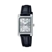 Casio LTP-1234LL-7A Women's Rectangular Standard Leather Band Silver Dial Watch
