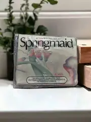 Vintage Springmaid Double Fitted Sheet Pink DREAMBIRDS ANDRE RICHARD USA New