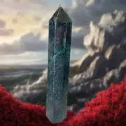 Large Emerald Ruby Crystal Tower 24 cm