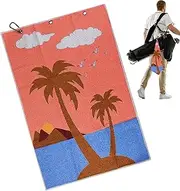 Microfiber Golf Towel | Rectangular Golf Ball Cleaner Golf Accessories,Portable Golf Towels Golf Cleaning Tool Caddy Golf Towel with Clip for Golf Clubs Balls