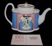 FRANKLIN MINT THE GREAT TEA MERCHANTS TEAPOT WHITE ROSE TEA BOXED