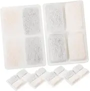 Generic 6pcs Drinking Fountain Powered Aquarium Pet Cat Water Fountain Filters Mate Dispensers Cordless Cat Water Fountain Automatic Cat Feeder Wet Food White Sponge