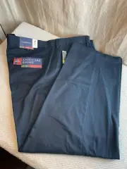 NWT Croft & Barrow Men 48x30 Easy Care pleated dress pants Classic Fit Black