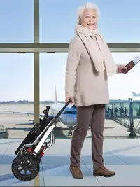 在飛比找松果購物優惠-飛機輪椅推車折曡輕便攜小型旅行遊兒童助行代步老人可上簡易大童