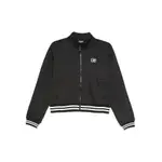 [New Balance] New Balance Zip-up Striped-cuff Jacket S BLACK