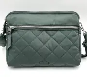 Vera Bradley Womens Crossbody Purse Olive Performance Twill Triple Compartment