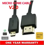 Micro HDMI v2.0 Cable A to Type D 4Kx2K 60Hz Cord ARC UltraHD 3D Ethernet Audio