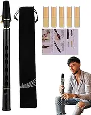 Pocket Sax | 8-Hole C Key Little Saxophone | Compact Practice Tool with Reeds and Carrying Bag, Band and Orchestra Musical Instruments for Musicians