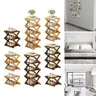 Space-saving Shoe Cabinet Bamboo Storage Rack Wooden Organizer with Folding