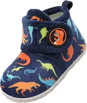 [Leisfit] Toddler Slippers Boys Girls House Slippers Kids Winter Boots Warm Lightweight House Shoes with Non-Slip Sole