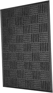 KONTONTY Entrance Door Mat Slip Front Door Rug Washable Doormat for Entryway Durable Rubber Backing for Use Grey