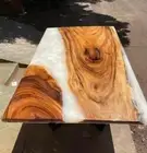 White Epoxy River Table Top, Epoxy Dining Table,Walnut Wood Table (72x36 Inch)