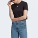 Adidas Crop Top GN2802 女 短袖上衣 T恤 國際版 經典 三葉草 短版 休閒 棉質 黑
