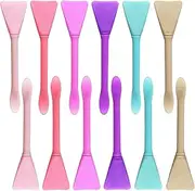 IONPSHG 12Pcs Face Mask Brushes Makeup Spatula Face Mask Applicator Skincare Brushes,Mask Applicator Double End Facial Mask Brush,Soft Silicone Facial Mud Mask Applicator Brush,Mask Beauty Tool
