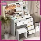 AU Dressing Table Stool Set Slide Makeup Mirror Jewellery Storage Vanity Dresser