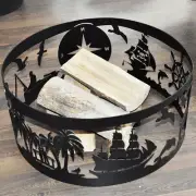 Fire pit ring with nautical them for camping garden and backyard