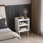nightstand Bedside End Table Bedroom white Drawers Dresser Farmhouse side table