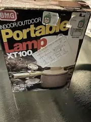 Vintage BMG Portable Lamp XT 100 Lantern IndoorOutdoor Battery Power Camping NOS