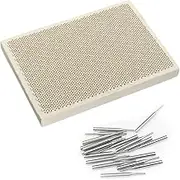 Aswalling Jewelry Making Tools Honeycomb Ceramic Soldering Board with Needles Rectangle Soldering Honeycomb Panel Jewelry Making Tools,Soldering Block