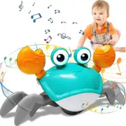 Crawling Crab Toy - Musical Toys For Toddlers 1-3 Tummy Time Toys With Music Sounds & Lights, Toddlers Sensory Interactive