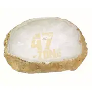 Agate Cheese Plate Natural White Brown Dining Room Tabletop Home Decor