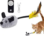 Euyehn Moving Cat Toy, Remote Control Cat Toys Mice, Touch Activated Moving Mice Kitten Squeaky Toy Remote Control Cat Exercise Interactive Toys For Cat Indoor