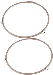 NAMOARLY 2pcs Microwave Oven Accessories Set Plate Flatbed Round Rack Oven Tray 3 Wheel Rack
