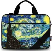 icolor 13 15 Inch Laptop Bag Protective Case with Shoulder Strap, 15.6 Inch Canvas Laptop Bag Tablet Holder Notebook Bag Handbag Messenger Briefcase, Starry Night, 12.6~13.3 Zoll