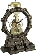 Time's Gate Metallized Steampunk Generator Desktop Striking Clock
