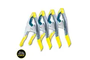 Handy Hardware 4PK Spring Clamps Metal Jaws With Rubber Sleeve Tips Heavy Duty 1