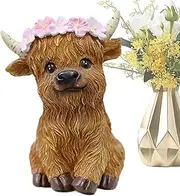 Highland Cow - Highland Cow Figurines Set | Mini Ornament Figurines Set | Garden Statue | Western Theme Rustic Funny Outdoor Decoration for Lawn Ornament Farmhouse