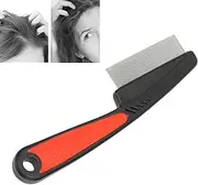 Teahutty Lice Comb,Stainless Steel Fine Tooth Comb Professional Head Lice Removal Hair Comb,Hair Grooming Comb with Metal Teeth for Men, Women,Pets Dog
