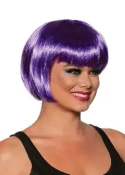 Underwraps Women Short Bob Cut Wig Purple Costume Accessory Hair