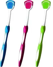 3-Pack Tongue Scraper and Cleaner Set, Tongue Brush for Bad Breath, Oral Hygiene, and Fresh Breath Care