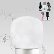 YOUSHARES Blue Yeti Pop Filter for Blue Yeti microphone, Microphone Cover | Mic Windscreen | Furry Wind Muff for Yeti/Nano/Fifine AM8/SoloCast/Razer Seiren Mini and More USB Mics (White)