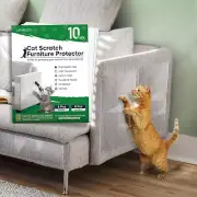 Cat Scratch Furniture Protector, 10 Pack Couch Protector from Cat Claws, Clear C