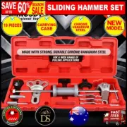 Slide Hammer Tool Kit Dent Puller Wrench Adapter Axle Bearing Hub Auto Repair