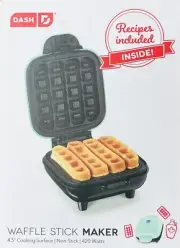 DASH Mini Waffle Stick Maker 4.5inch, Aqua