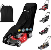 Outdoors Lawn Mower Cover - Heavy Duty 420D Polyester Oxford Waterproof, UV Protection Universal Fit Push Lawn Mower Covers with Drawstring & Cover Storage Bag, Waterproof Lawnmower Covers for Outdoor