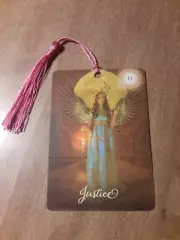 Justice- Good Tarot Bookmark Oracle Card Art Deck Gift, Purified & Charged