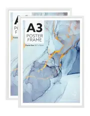 [Cooper & Co] A3 Poster Photo Frames Set of 2 in White