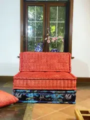 French Handmade Daybed Mah Jong Sofa Modular Sofa Couch Single Seater + Mat Set