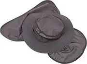 WHAMVOX Unique Outdoor Sun Hat Grey Fashionable and Breathable Bucket Hat for Fishing Hiking Beach Camping