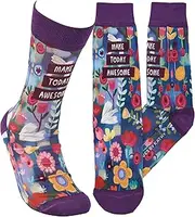 [Primitives by Kathy] Socks - Make Today Awesome, One Size, Unisex, LOL Collection, Multi