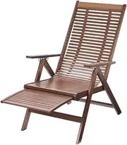 Collapsible Chair Bamboo Lounge Chairs Tea Color Collapsible Chair Chaises with Prolonged Footrest Board Home Lying Chair for Garden Patio Yard for Home Hotel Restaurant