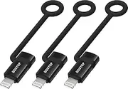 [BOUTOP] 2023 [Apple MFi Certified] 36W USB C to Lightning Adapter for Fast Charging Compatible with iPhone, iPad, iPod - [Pack of 3, Black]