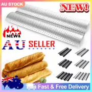 French Baguette Pan Non-Stick Bread Baking Loaf Mold Cooking Steel Tray NJ