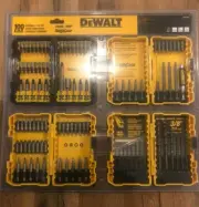 DEWALT 100 PC DRILL / DRIVER BIT SET W/ (4) TOUGH CASES - DWA100SET